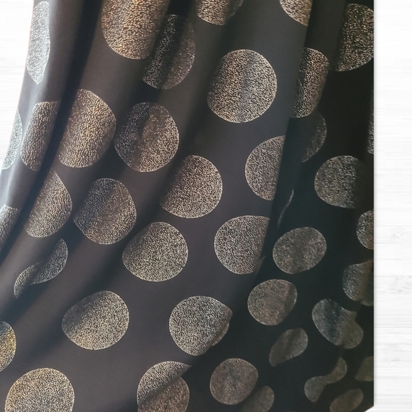 Black & Grey Metalic Polka-dot Plus Size Dress - Picture 5 of 13